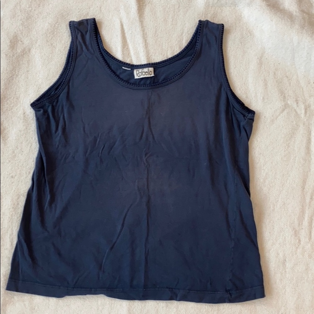 Rafaella Navy Tank Top Sz L